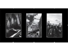 FANDY Euroklip galerie plexi, 20x40 cm / 3x foto 10x15 cm, černá pasparta