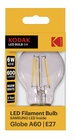 KODAK Žárovka LED Filament A60 E27 6W/48W 600lm, teplá bílá, nestmívatelná