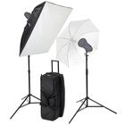 HELIOS Helios 200E Kit (2x záblesková lampa, 2x stativ LS12, 1x softbox 80x100cm, 1x deštník 100cm, bezdrát. odpalovač, transportní taška)