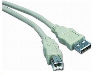 PREMIUMCORD kabel USB 2.0 přívodní, typ A (vidlice) &lt;--&gt; typ B (vidlice), 2 m, šedý