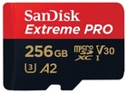 SANDISK 256 GB microSDXC Extreme Pro, 200MB/s, A2 UHS-I U3 (Class 10) V30+ adaptér
