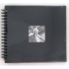album klasické spirálové FINE ART šedé, 28x24cm, 50 stran, černé listy_obr9