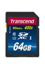 TRANSCEND 64 GB SDXC, 60MB/s, UHS-1 (Class 10)