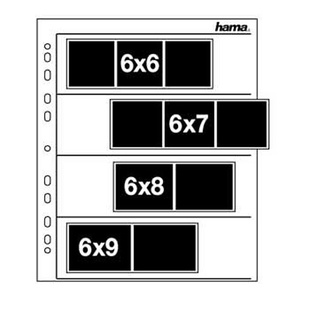 HAMA obal na negativ 6x6cm/6x7cm/6x8cm/6x9cm, pergamen matný (26x31cm), 100 ks/bal