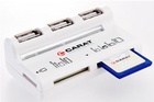 CARAT USB Card Reader, čtečka pam. karet, SD/SDHC/MMC/MS + 3x USB HUB