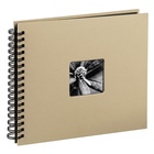 HAMA album klasické spirálové FINE ART béžové (taupe), 36x32cm, 50 stran, černé listy