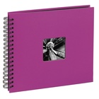 HAMA album klasické spirálové FINE ART růžové, 28x24cm, 50 stran, černé listy