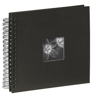 HAMA album klasické spirálové FINE ART černé, 28x24cm, 50 stran, černé listy
