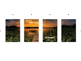 FANDY Euroklip galerie plexi, 20x50 cm / 4x foto 10x15 cm, bílá pasparta