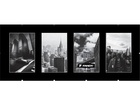 FANDY Euroklip galerie plexi, 20x50 cm / 4x foto 10x15 cm, černá pasparta