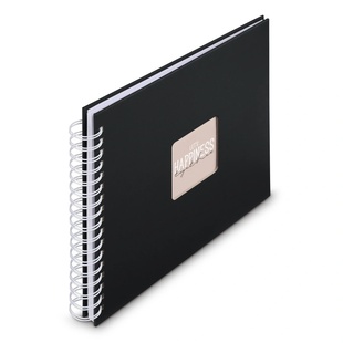 HAMA album klasické spirálové FINE ART černé (New Black), 28x24 cm, 50 stran, bílé listy