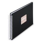 HAMA album klasické spirálové FINE ART černé (New Black), 28x24 cm, 50 stran, bílé listy