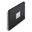 HAMA album klasické spirálové FINE ART černé (New Black), 28x24 cm, 50 stran, černé listy