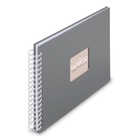 HAMA album klasické spirálové FINE ART šedé (Stone Grey), 28x24 cm, 50 stran, bílé listy