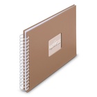 HAMA album klasické spirálové FINE ART hnědé (Mousse), 28x24 cm, 50 stran, bílé listy