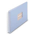 HAMA album klasické spirálové FINE ART světle modré (Lagoon), 28x24 cm, 50 stran, bílé listy