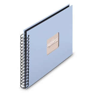 HAMA album klasické spirálové FINE ART světle modré (Lagoon), 28x24 cm, 50 stran, černé listy