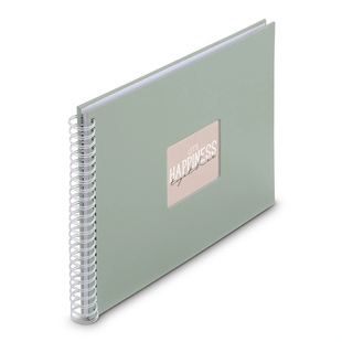 HAMA album klasické spirálové FINE ART šalvějové (Sage), 36x32 cm, 50 stran, bílé listy