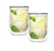 VIALLI DESIGN Sada 2ks dvoustěnných sklenic DIAMANTE 5844, 300 ml (110x85 mm)