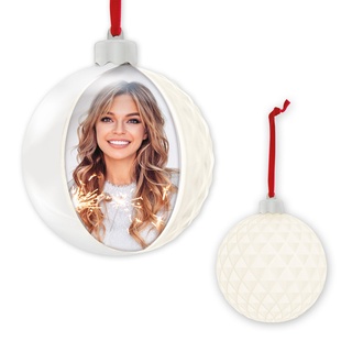 ZEP Vánoční fotokoule DIAMOND WHITE 10x10 cm