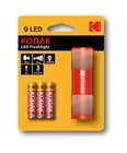KODAK LED (9) Flashlight Red + 3x AAA Extra Heavy Duty