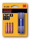 KODAK LED (9) Flashlight Blue + 3x AAA Extra Heavy Duty