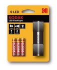 KODAK LED (9) Flashlight Black + 3x AAA Extra Heavy Duty