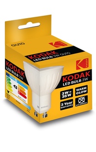 KODAK Žárovka LED Spot GU10 3W/35W 240lm, teplá bílá, nestmívatelná