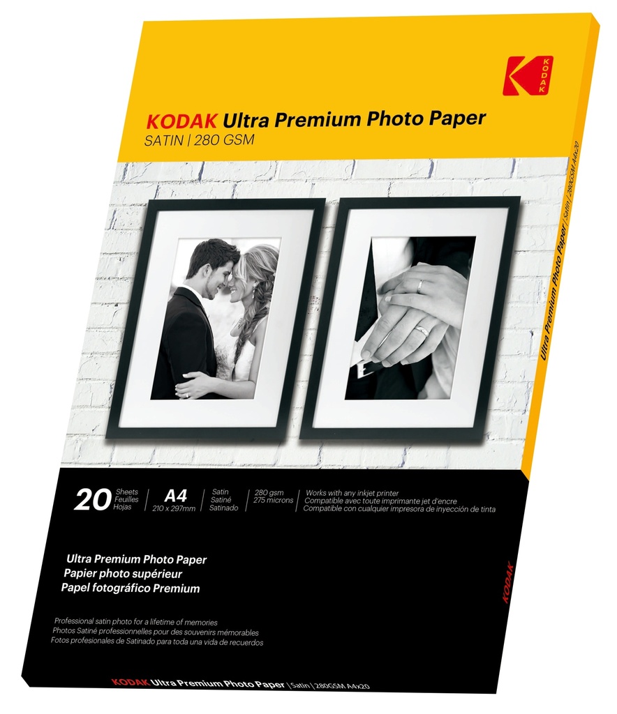 KODAK Ultra Premium Photo Paper RC Satin 280gsm A4, 20 sheets