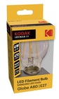 KODAK Žárovka LED Filament A60 E27 4W/40W 470lm, teplá bílá, nestmívatelná