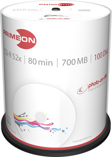 PRIMEON CD-R Printable 700 MB, 52xspeed, spindle 100ks