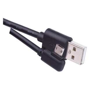 EMOS kabel USB 2.0 A &lt;--&gt; USB Micro B, 1m, Quick Charge 2A, úhlová (90°) vidlice