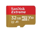 SANDISK 32 GB microSDHC Extreme, 100MB/s, A1 UHS-I V30 (Class 10) + adaptér