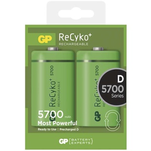 GP nabíjecí baterie Ni-MH ReCyko+, D(HR20) 5700mAh, 2x/bl