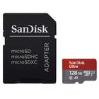 SANDISK 128 GB microSDXC Ultra, 100MB/s, A1 UHS-I (Class 10) + adaptér