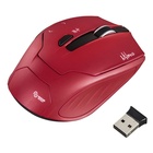 HAMA MILANO optická bezdrátová myš, 2400dpi, červená, napájení 2x AA