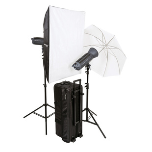 HELIOS Helios LED 200s Performance Kit (2x LED lampa, 2x stativ LS12, 1x softbox 80x100cm, 1x deštník 100cm, transportní taška)