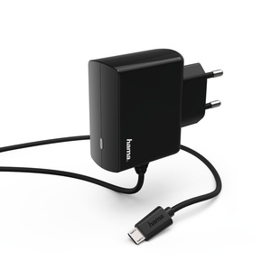 HAMA Síťová nabíječka Essential Line s kabelem micro USB, 2,4A / 5V