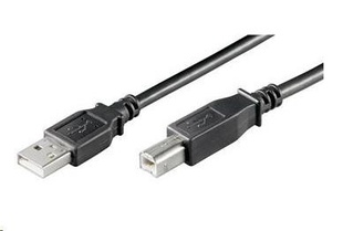 PREMIUMCORD kabel USB 2.0 přívodní, typ A (vidlice) &lt;--&gt; typ B (vidlice), 5 m, černý