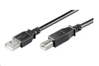 PREMIUMCORD kabel USB 2.0 přívodní, typ A (vidlice) <--> typ B (vidlice), 5 m, černý