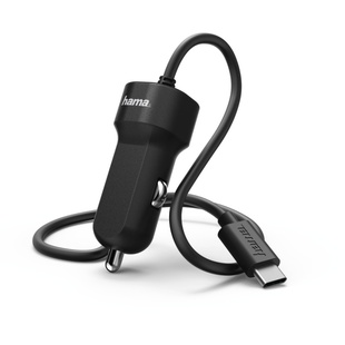 HAMA Nabíječka do vozidla Essential Line s kabelem USB typ C (USB-C), 3A