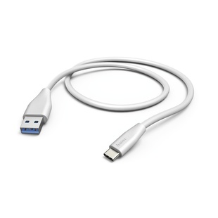 HAMA kabel Essential Line USB 3.1 Gen1, typ USB A (vidlice) &lt;--&gt; typ USB C (vidlice), 1,5 m, bílý