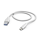 HAMA kabel Essential Line USB 3.1 Gen1, typ USB A (vidlice) <--> typ USB C (vidlice), 1,5 m, bílý