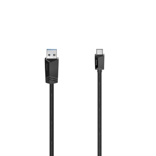 HAMA kabel Essential Line USB 3.2 Gen1, typ USB A (vidlice) &lt;--&gt; typ USB C (vidlice), 1,5 m, černý