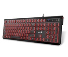 GENIUS Slimstar 260 klávesnice USB, CZ+SK layout, černo-červená