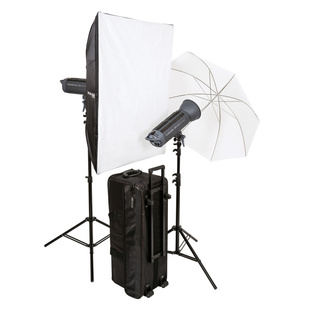 HELIOS Helios LED 150s Performance Kit (2x LED lampa, 2x stativ LS12, 1x softbox 80x100cm, 1x deštník 100cm, transportní taška)