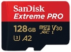 SANDISK 128 GB microSDXC Extreme Pro, 200MB/s, A2 UHS-I U3 (Class 10) V30+ adaptér