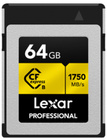 LEXAR 64 GB CFexpress LCFX10-GCRB Professional, Type B, čtení 1750MB/s, zápis 1000MB/s
