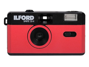 ILFORD Sprite 35-II červený/černý, analogový fotoaparát, fix-focus (31mm / 9.0)