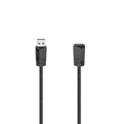 HAMA kabel USB 3.1 (Gen 1) prodlužovací, typ A (zásuvka) &lt;--&gt; typ A (vidlice), 1,5 m, černý